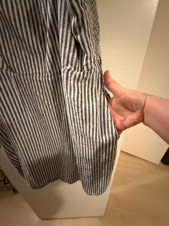 Old Navy light blue/white striped dress - Picture 3 of 4